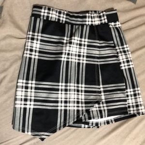 Plaid skirt! With shorts under.